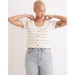 Madewell striped button sweater top